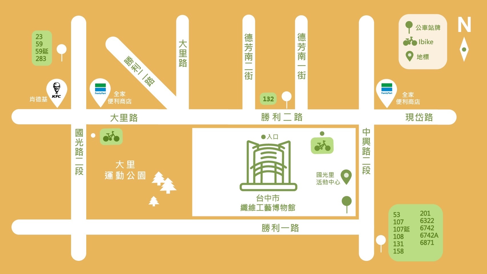 纖維博物館地圖